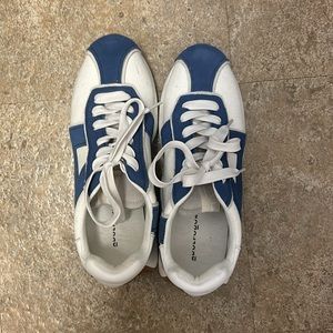 Adolfo Dominguez Sneakers-Blue Vintage Leather Running Shoe